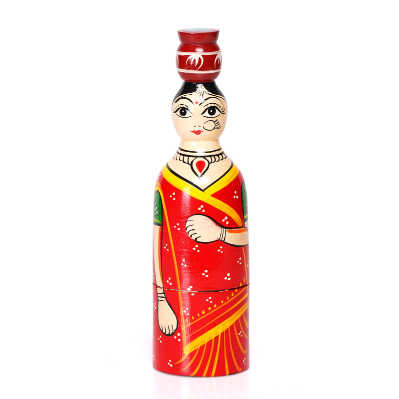 Folk Doll — Woman With Pot